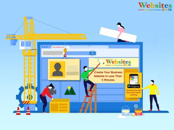 creating a website through Instant Website Builder: Websites.co.in App